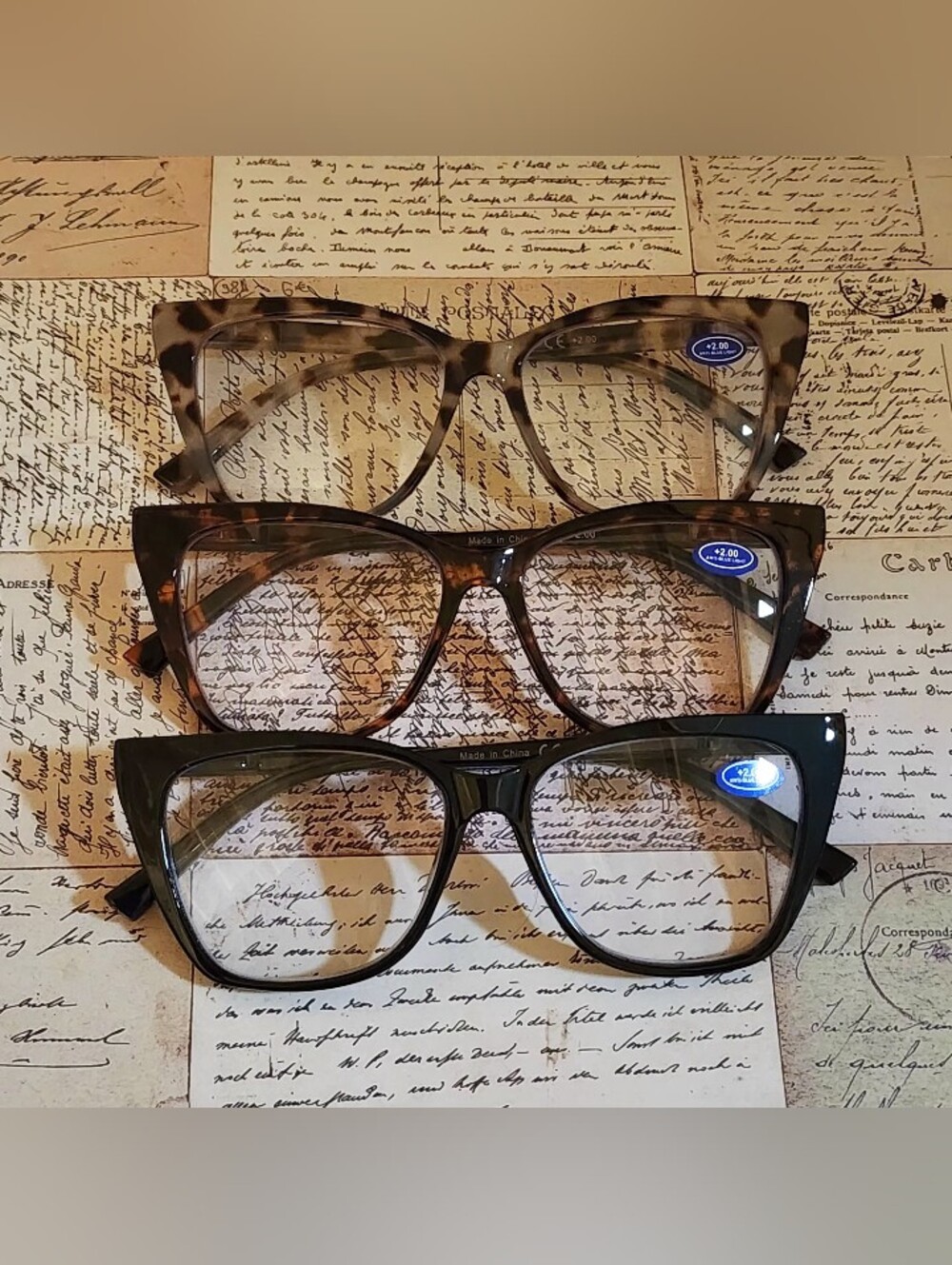 NEW Women's Cat Eye Reading Glasses 2.0X